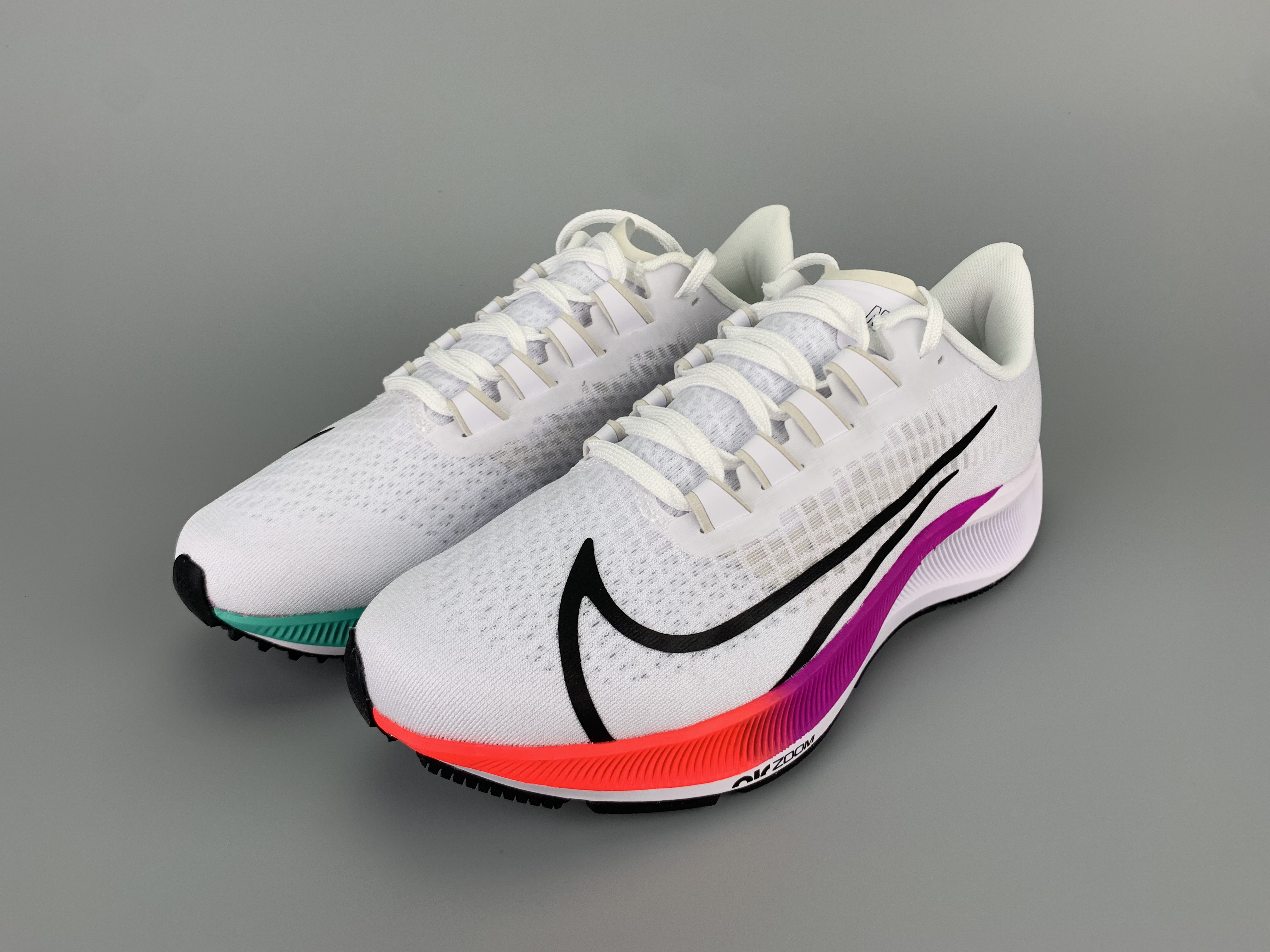 Women Nike Zoom Pegasus 37 White Black Purple Shoes